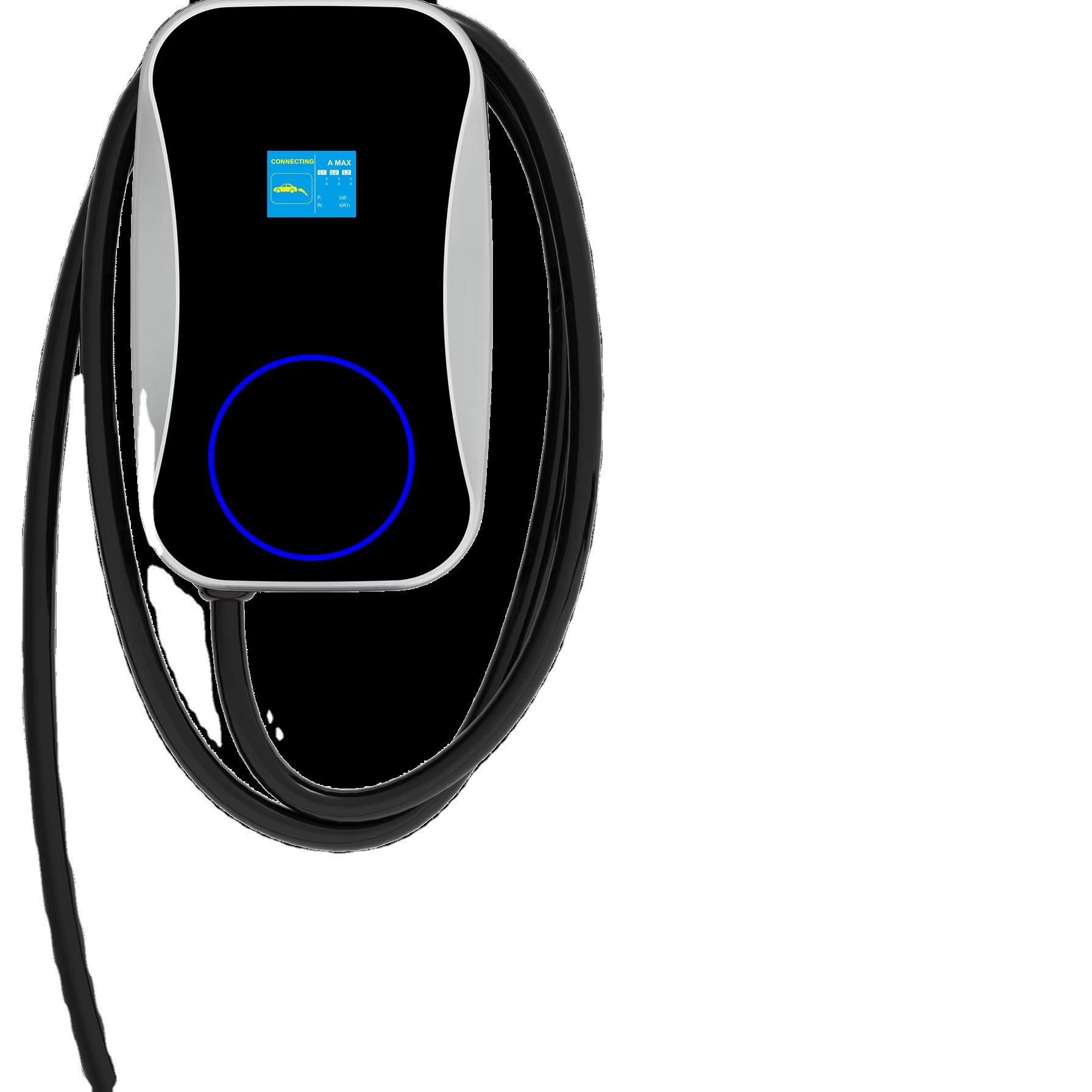 High Quality 32A ABS EV Charger Single Phase Level 2 Wall-mounted Electric Car Charging Station
